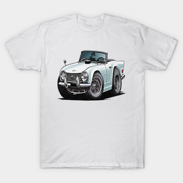 cartoon drawings of triumph tr6 T-Shirt by JnS Merch Store